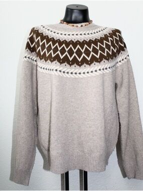 Weatherproof Size Medium Tan, Brown Crew Neck sweater